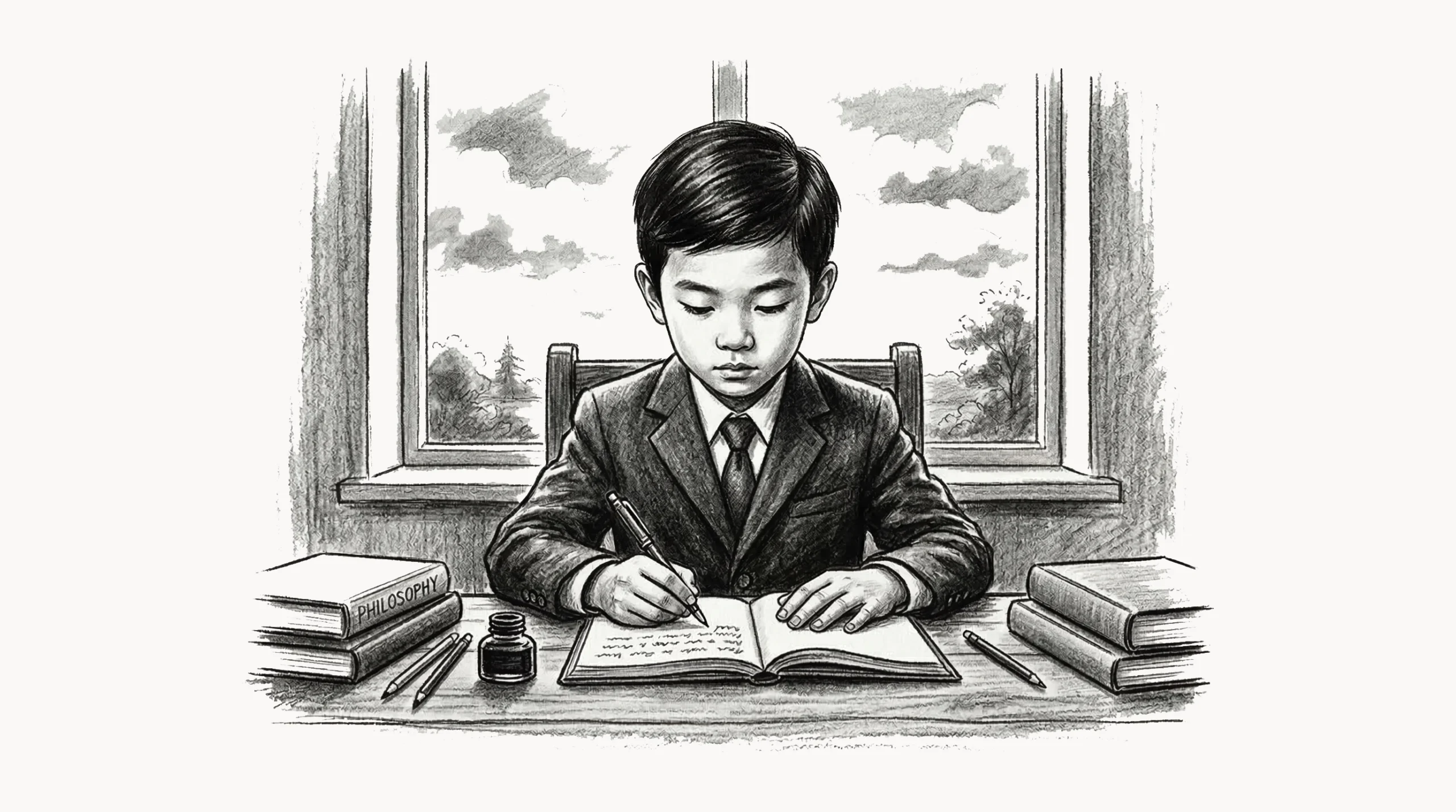 Nét vẽ chì than suy niệm